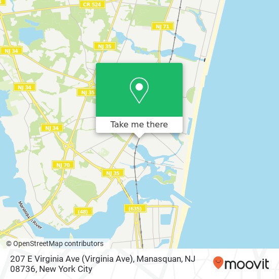 207 E Virginia Ave (Virginia Ave), Manasquan, NJ 08736 map