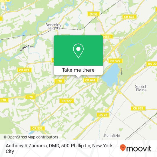 Anthony R Zamarra, DMD, 500 Phillip Ln map