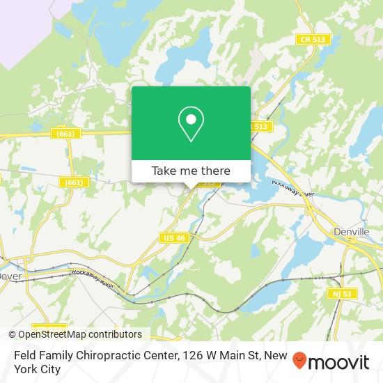 Mapa de Feld Family Chiropractic Center, 126 W Main St