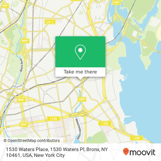 1530 Waters Place, 1530 Waters Pl, Bronx, NY 10461, USA map