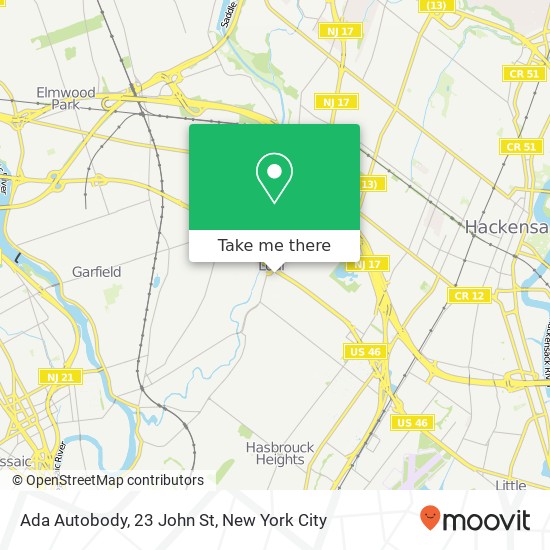 Mapa de Ada Autobody, 23 John St