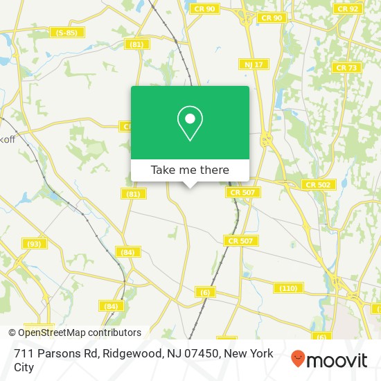 711 Parsons Rd, Ridgewood, NJ 07450 map