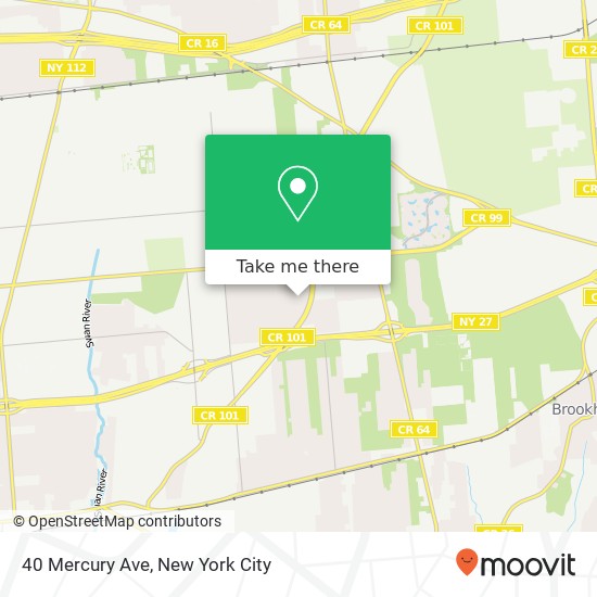 Mapa de 40 Mercury Ave, Patchogue, NY 11772