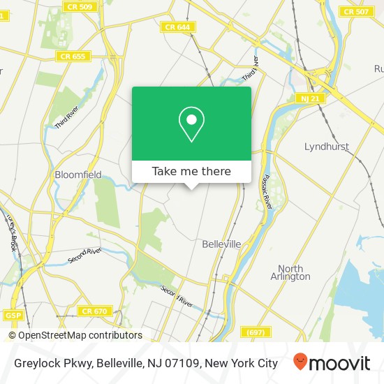 Greylock Pkwy, Belleville, NJ 07109 map