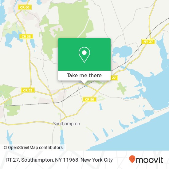 Mapa de RT-27, Southampton, NY 11968