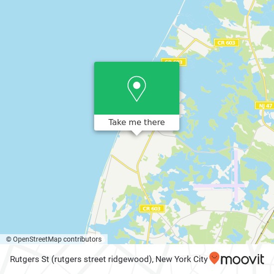 Mapa de Rutgers St (rutgers street ridgewood), Villas, NJ 08251