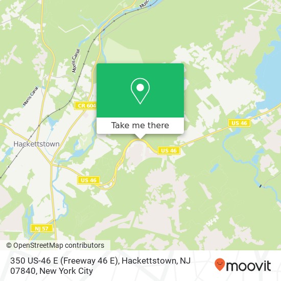 350 US-46 E (Freeway 46 E), Hackettstown, NJ 07840 map