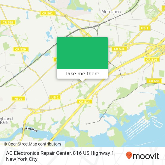 AC Electronics Repair Center, 816 US Highway 1 map