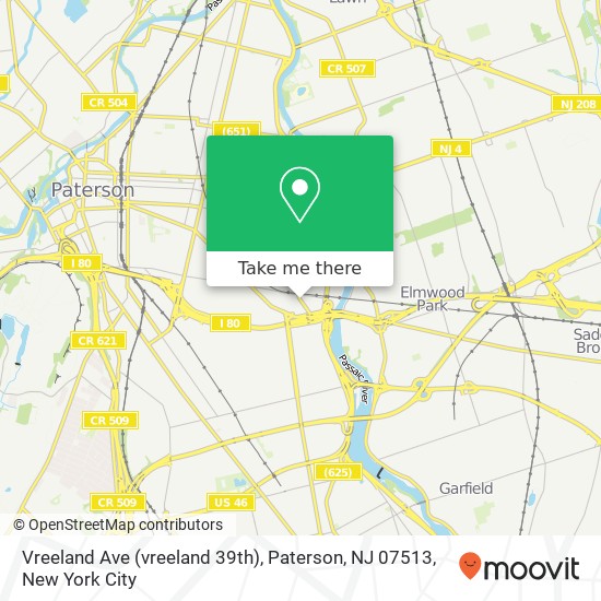 Mapa de Vreeland Ave (vreeland 39th), Paterson, NJ 07513