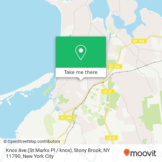 Mapa de Knox Ave (St Marks Pl / knox), Stony Brook, NY 11790