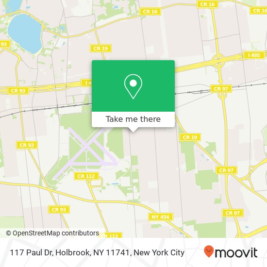 Mapa de 117 Paul Dr, Holbrook, NY 11741