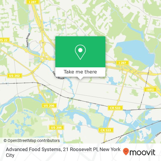 Advanced Food Systems, 21 Roosevelt Pl map