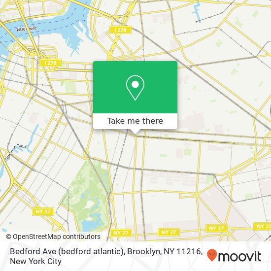 Bedford Ave (bedford atlantic), Brooklyn, NY 11216 map