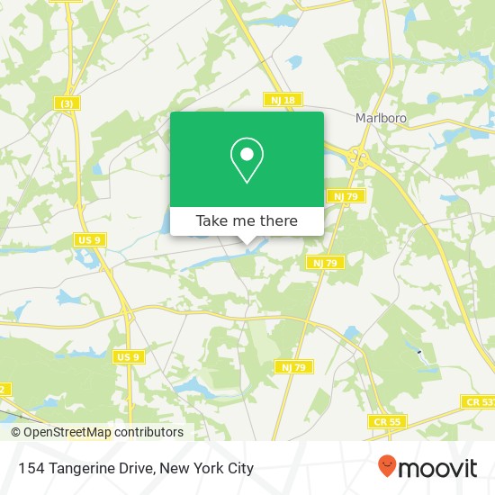 Mapa de 154 Tangerine Drive, 154 Tangerine Dr, Marlboro Township, NJ 07746, USA