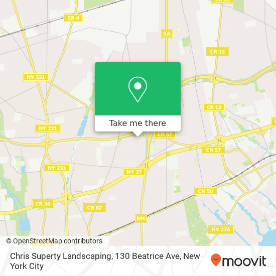 Mapa de Chris Superty Landscaping, 130 Beatrice Ave