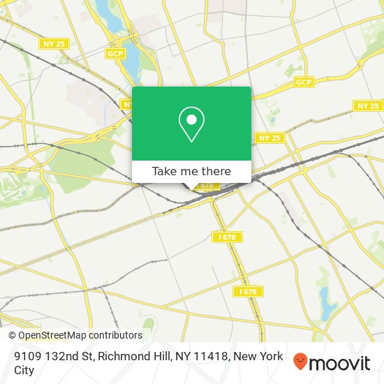 Mapa de 9109 132nd St, Richmond Hill, NY 11418