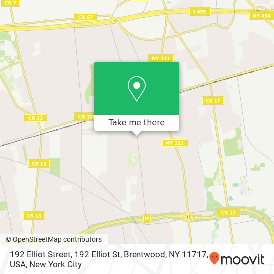 192 Elliot Street, 192 Elliot St, Brentwood, NY 11717, USA map