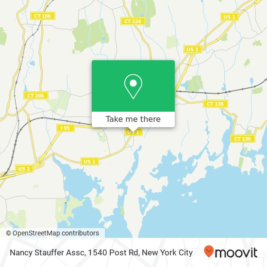 Mapa de Nancy Stauffer Assc, 1540 Post Rd