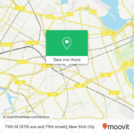 Mapa de 79th St (47th ave and 79th street), Elmhurst, NY 11373