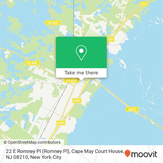 22 E Romney Pl (Romney Pl), Cape May Court House, NJ 08210 map