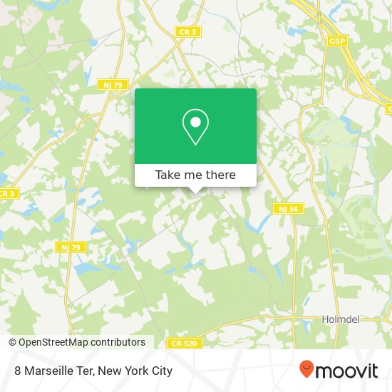 Mapa de 8 Marseille Ter, Morganville, NJ 07751