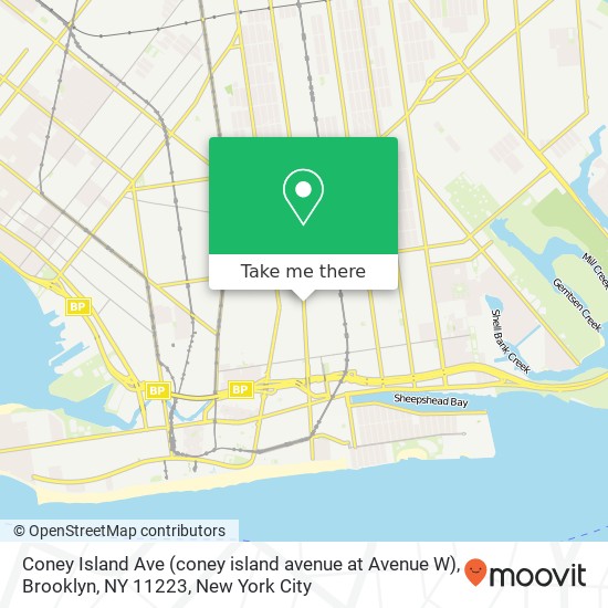Coney Island Ave (coney island avenue at Avenue W), Brooklyn, NY 11223 map