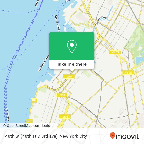 Mapa de 48th St (48th st & 3rd ave), Brooklyn, NY 11220