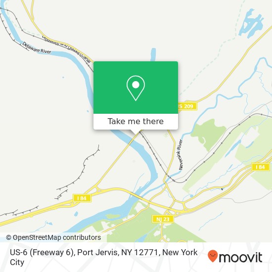 Mapa de US-6 (Freeway 6), Port Jervis, NY 12771