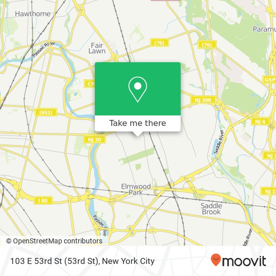 103 E 53rd St (53rd St), Elmwood Park, NJ 07407 map