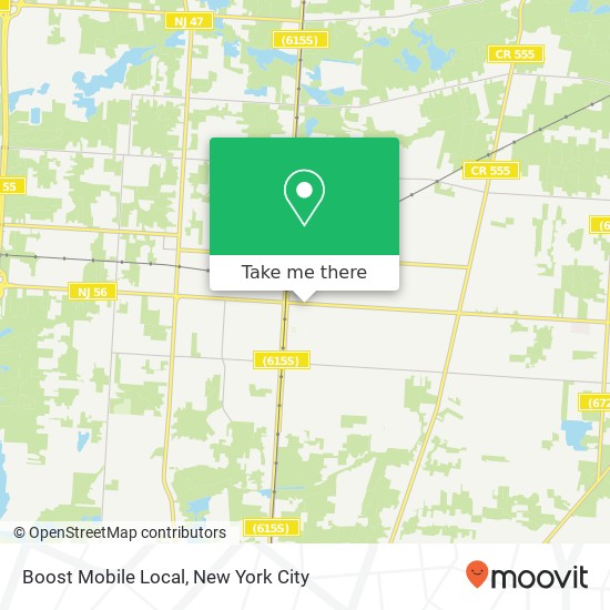 Mapa de Boost Mobile Local, 605 E Landis Ave