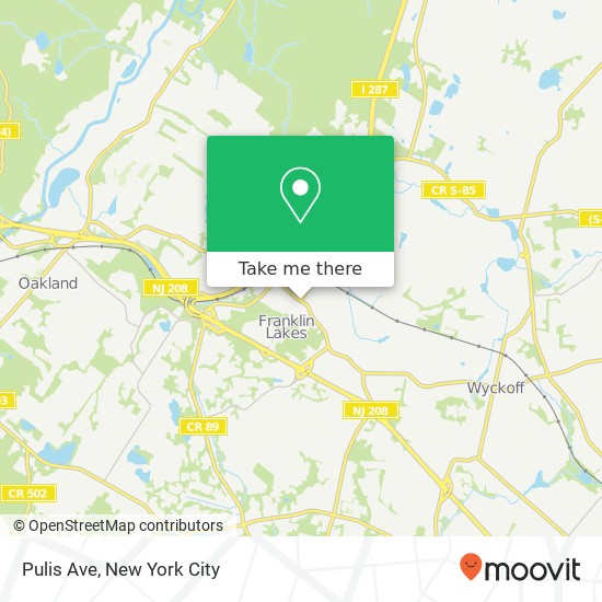 Mapa de Pulis Ave, Franklin Lakes (FRANKLIN LAKES), NJ 07417