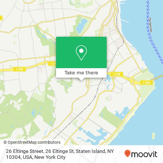 26 Eltinge Street, 26 Eltinge St, Staten Island, NY 10304, USA map