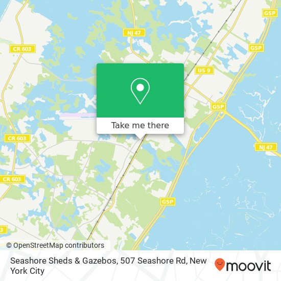 Seashore Sheds & Gazebos, 507 Seashore Rd map