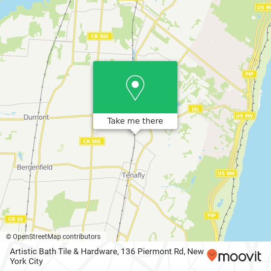 Mapa de Artistic Bath Tile & Hardware, 136 Piermont Rd