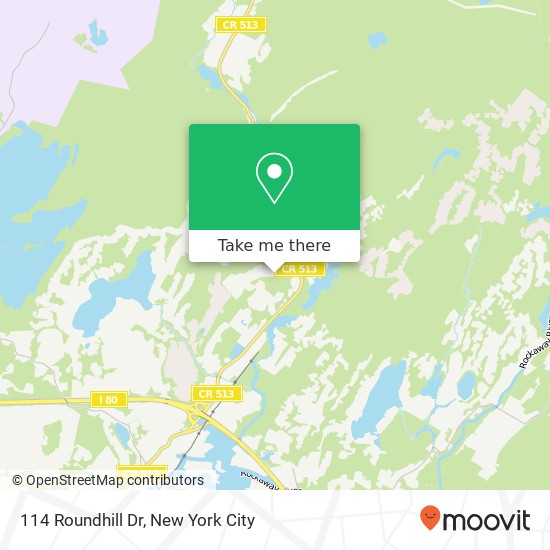 Mapa de 114 Roundhill Dr, Rockaway, NJ 07866