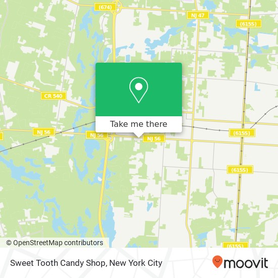 Mapa de Sweet Tooth Candy Shop, 1851 W Landis Ave