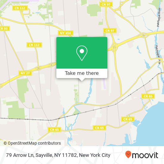Mapa de 79 Arrow Ln, Sayville, NY 11782