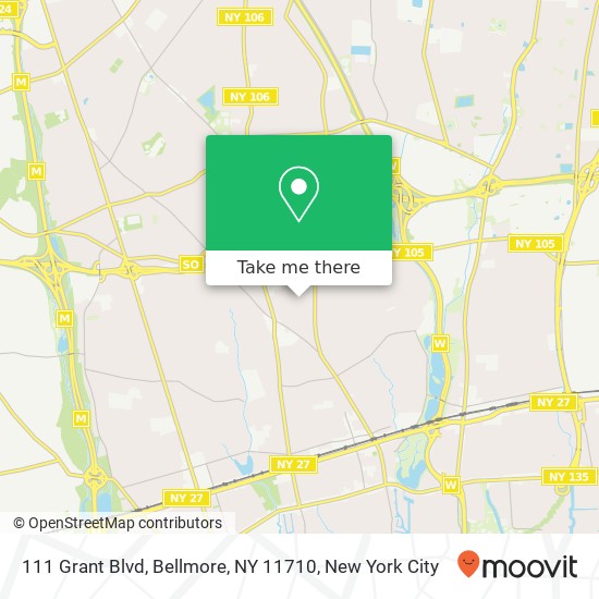 111 Grant Blvd, Bellmore, NY 11710 map