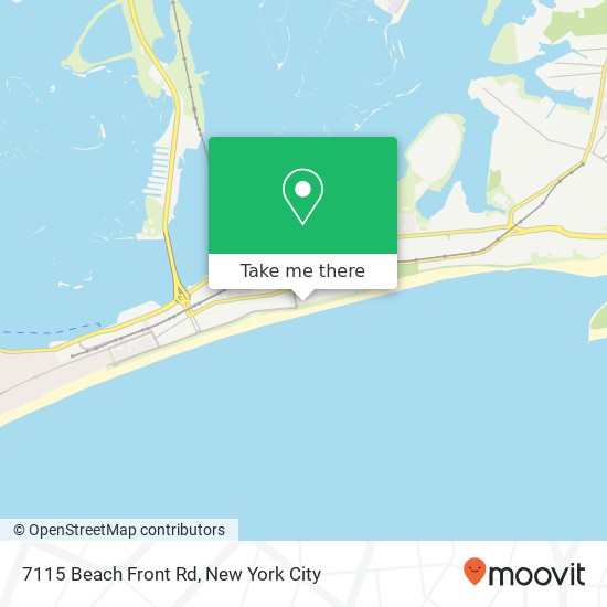 Mapa de 7115 Beach Front Rd, Arverne, NY 11692