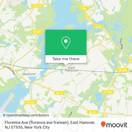 Florence Ave (florence ave fransen), East Hanover, NJ 07936 map