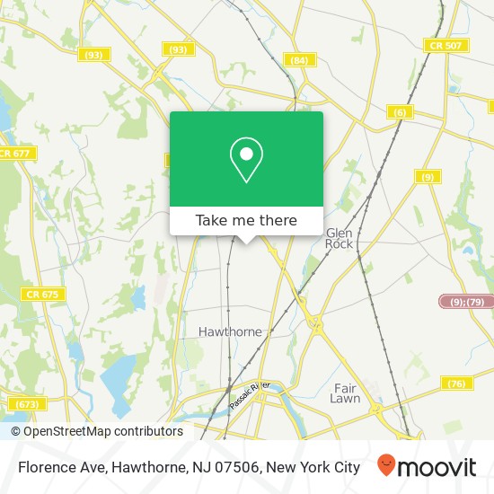 Mapa de Florence Ave, Hawthorne, NJ 07506