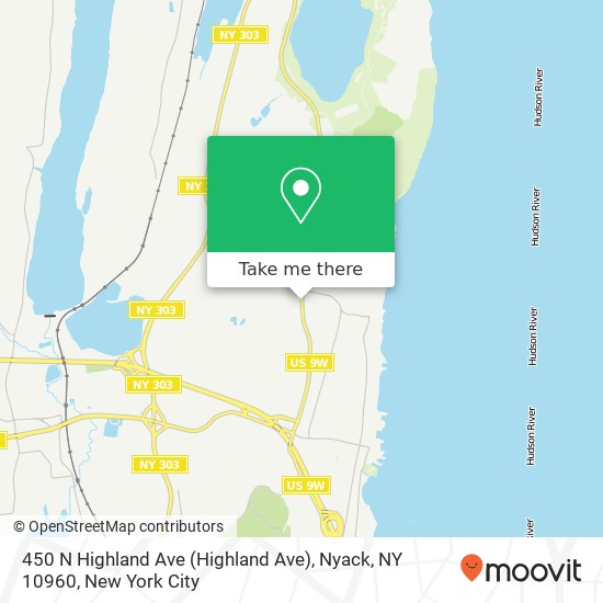 Mapa de 450 N Highland Ave (Highland Ave), Nyack, NY 10960