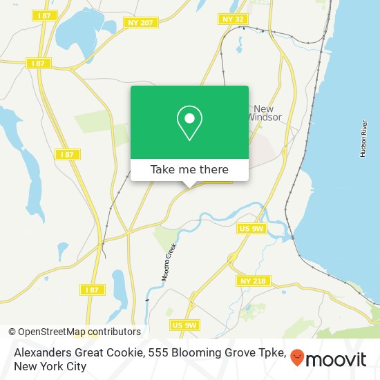 Alexanders Great Cookie, 555 Blooming Grove Tpke map