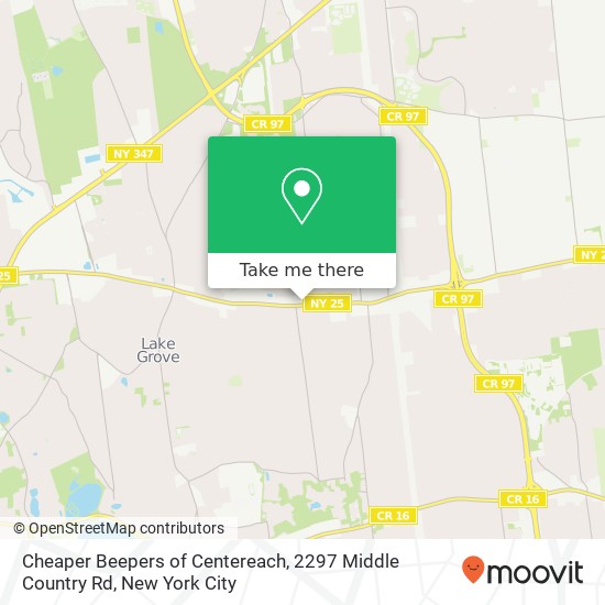 Cheaper Beepers of Centereach, 2297 Middle Country Rd map