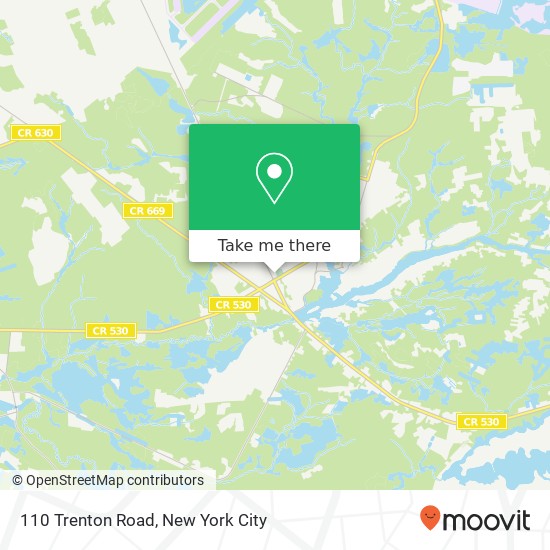 Mapa de 110 Trenton Road, 110 Trenton Rd, Browns Mills, NJ 08015, USA