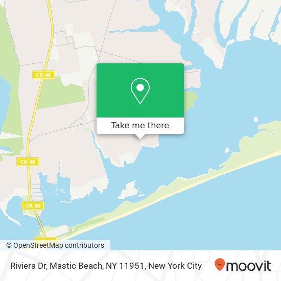 Riviera Dr, Mastic Beach, NY 11951 map