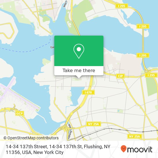 Mapa de 14-34 137th Street, 14-34 137th St, Flushing, NY 11356, USA