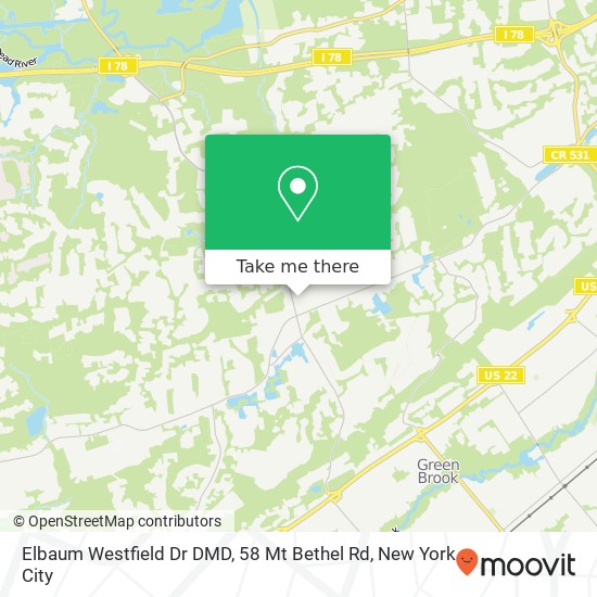 Mapa de Elbaum Westfield Dr DMD, 58 Mt Bethel Rd