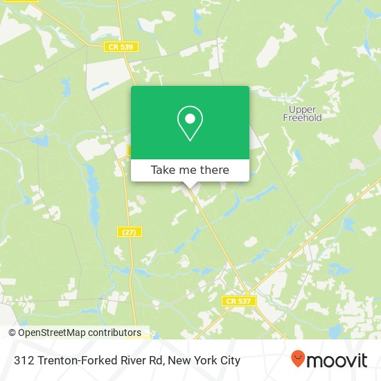 Mapa de 312 Trenton-Forked River Rd, Cream Ridge, NJ 08514