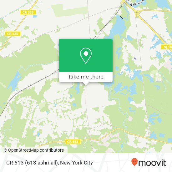 Mapa de CR-613 (613 ashmall), Monroe Twp, NJ 08831